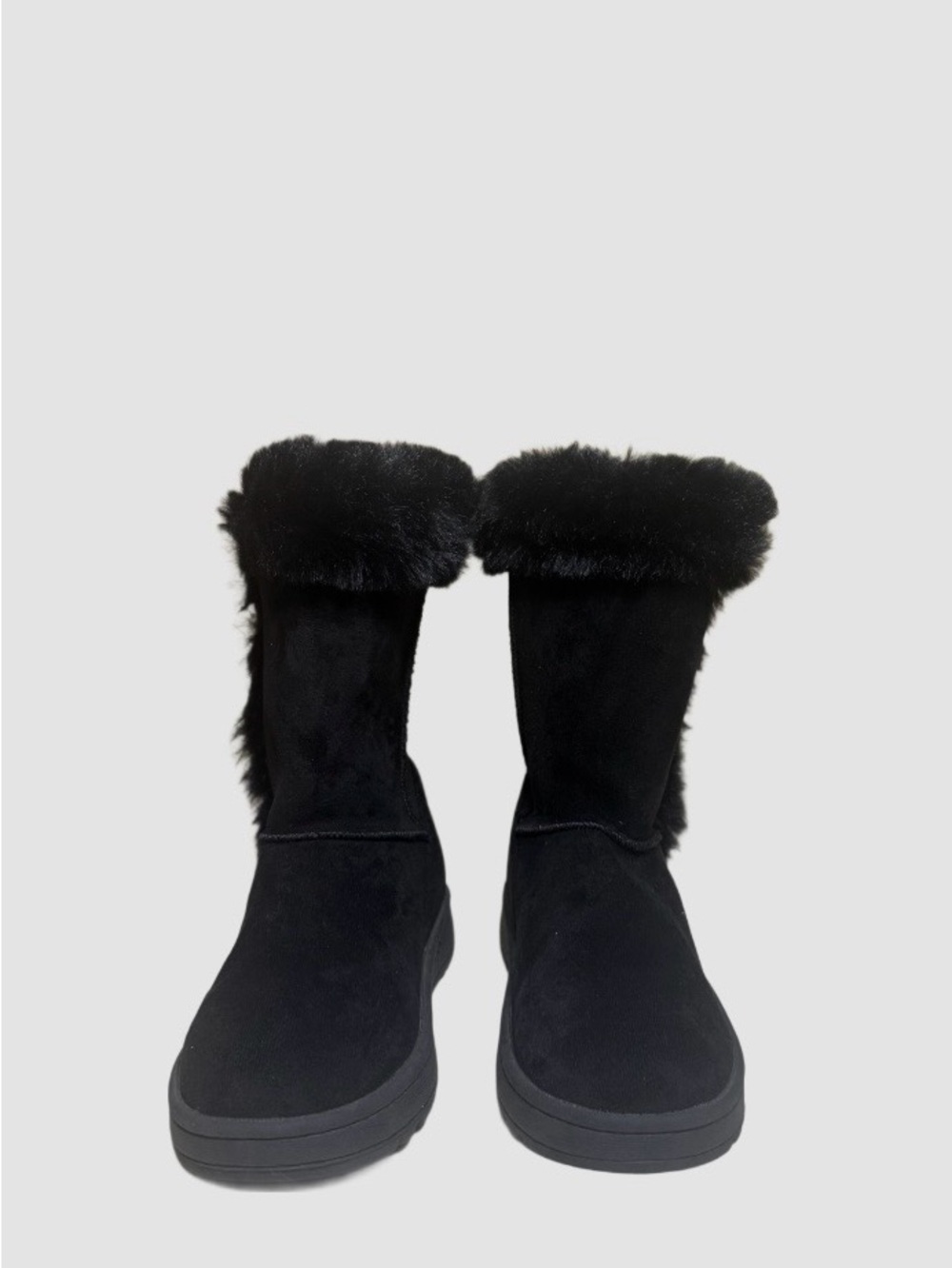 Good For Life Black Faux Fur Trim Winter Boots